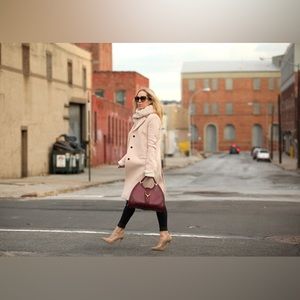 Blogger favorite! Zara Wool Coat in Pink Blush Medium perfect for spring